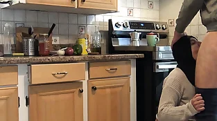 Arab Iraqi wife has doggy-style buttfuck in the kitchen