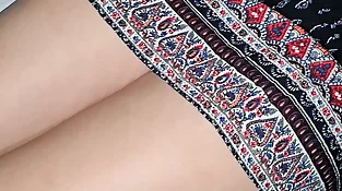 I love showcasing my panties in this mexican style mini-skirt