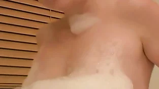 Meaghan milks in the bath