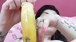 tearing up with a banana